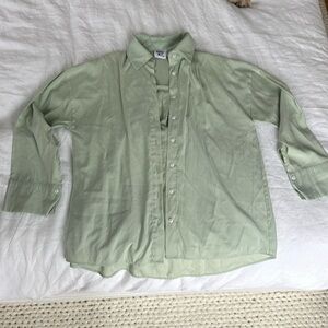 princess polly oversized green button down
